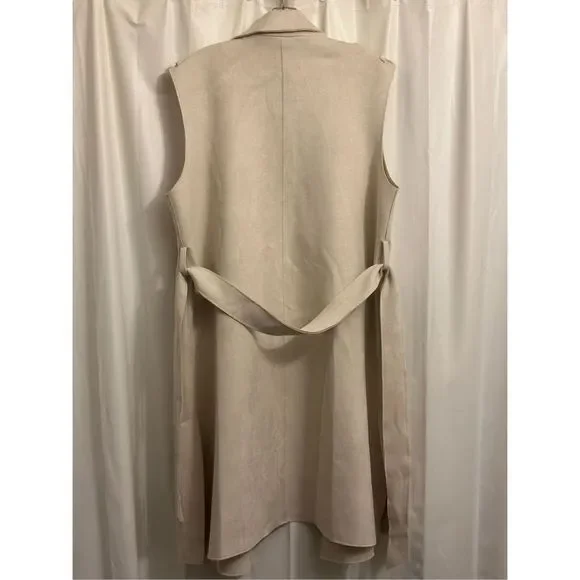 NWT - Zara Medium Faux Suede Vest Jacket- - Picture 10 of 16
